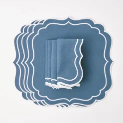 Agatha Blue Placemats (Set Of 4)|Mrs. Alice New