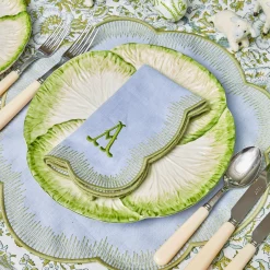 Alathea Blue & Green Linen Placemats (Set Of 4)|Mrs. Alice Online