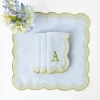 Alathea Blue & Green Linen Napkins (Set Of 4)|Mrs. Alice Clearance