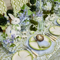 Alathea Blue & Green Linen Napkins (Set Of 4)|Mrs. Alice Clearance