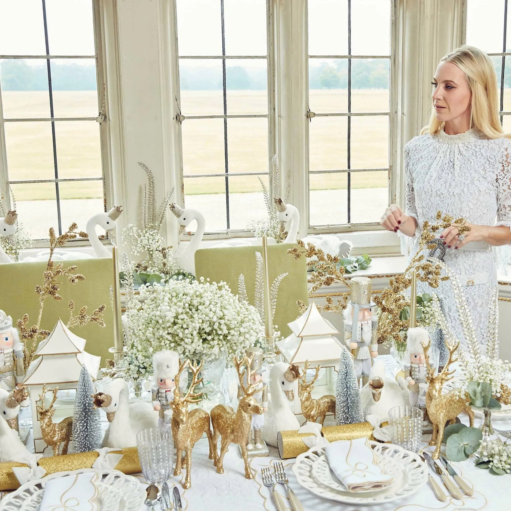 Applique White Tablecloth|Mrs. Alice Sale