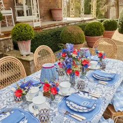 Beatrice Blue Tablecloth|Mrs. Alice Clearance