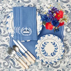 Beatrice Blue Tablecloth|Mrs. Alice Clearance