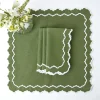 Beatrice Forest Green Napkins (Set Of 4)|Mrs. Alice Clearance
