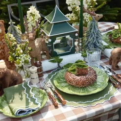 Beatrice Forest Green Napkins (Set Of 4)|Mrs. Alice Clearance