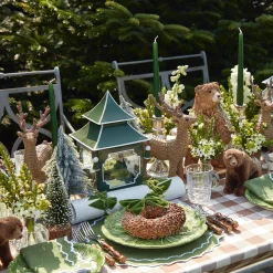 Beatrice Forest Green Napkins (Set Of 4)|Mrs. Alice Clearance