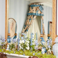 Blue & White Parrot Candle Holder (Pair)|Mrs. Alice Online