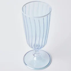 Blue & White Rim Short Stem Glass (Set Of 4)|Mrs. Alice Hot