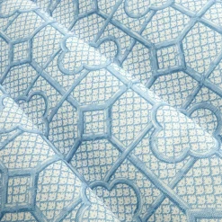 Blue Bamboo Trellis Fabric|Mrs. Alice Discount