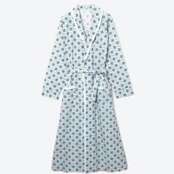 Blue Bouquet Dressing Gown|Mrs. Alice Clearance