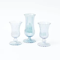 Blue Fluted Vase Set|Mrs. Alice Sale