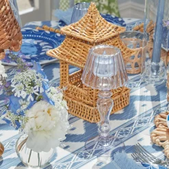 Blue Glass Lantern Tea Light Holder Set|Mrs. Alice Outlet