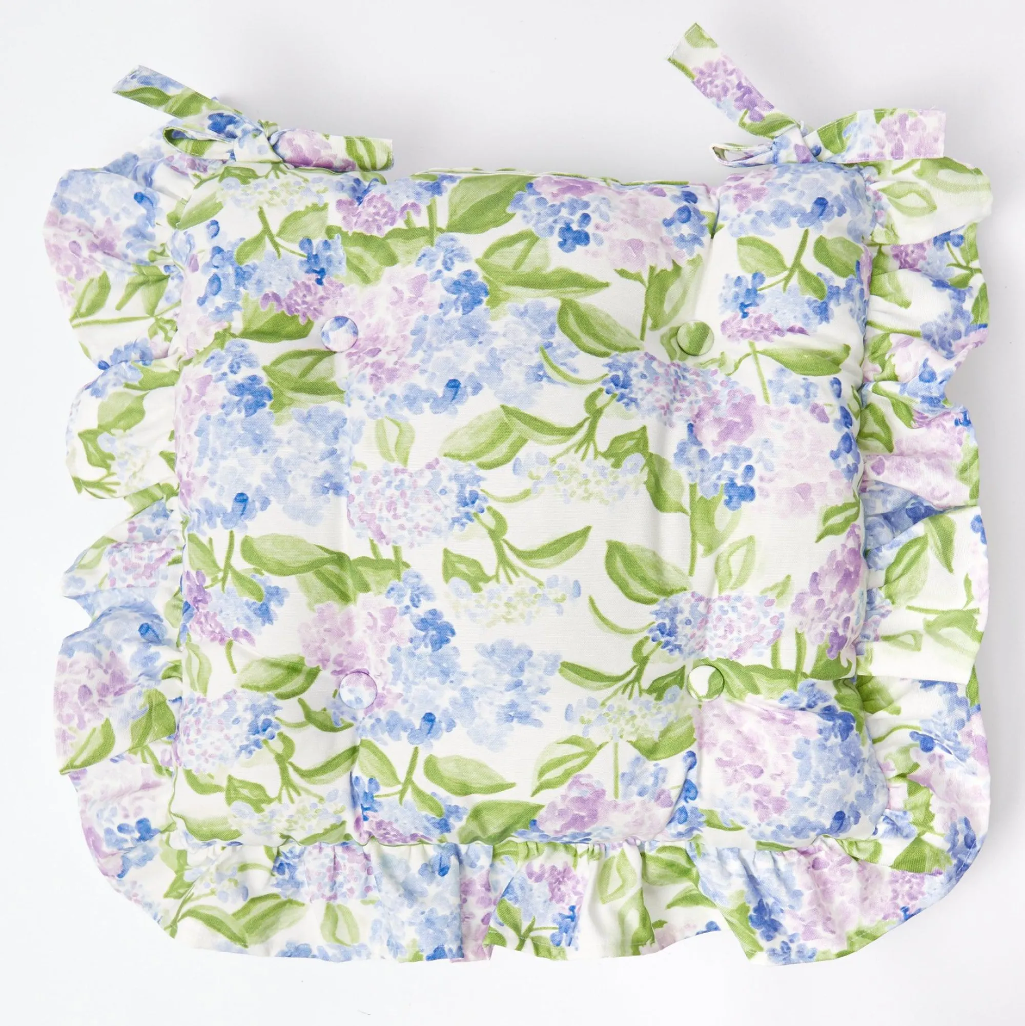 Blue Hydrangea Seat Pad Cushion|Mrs. Alice Outlet