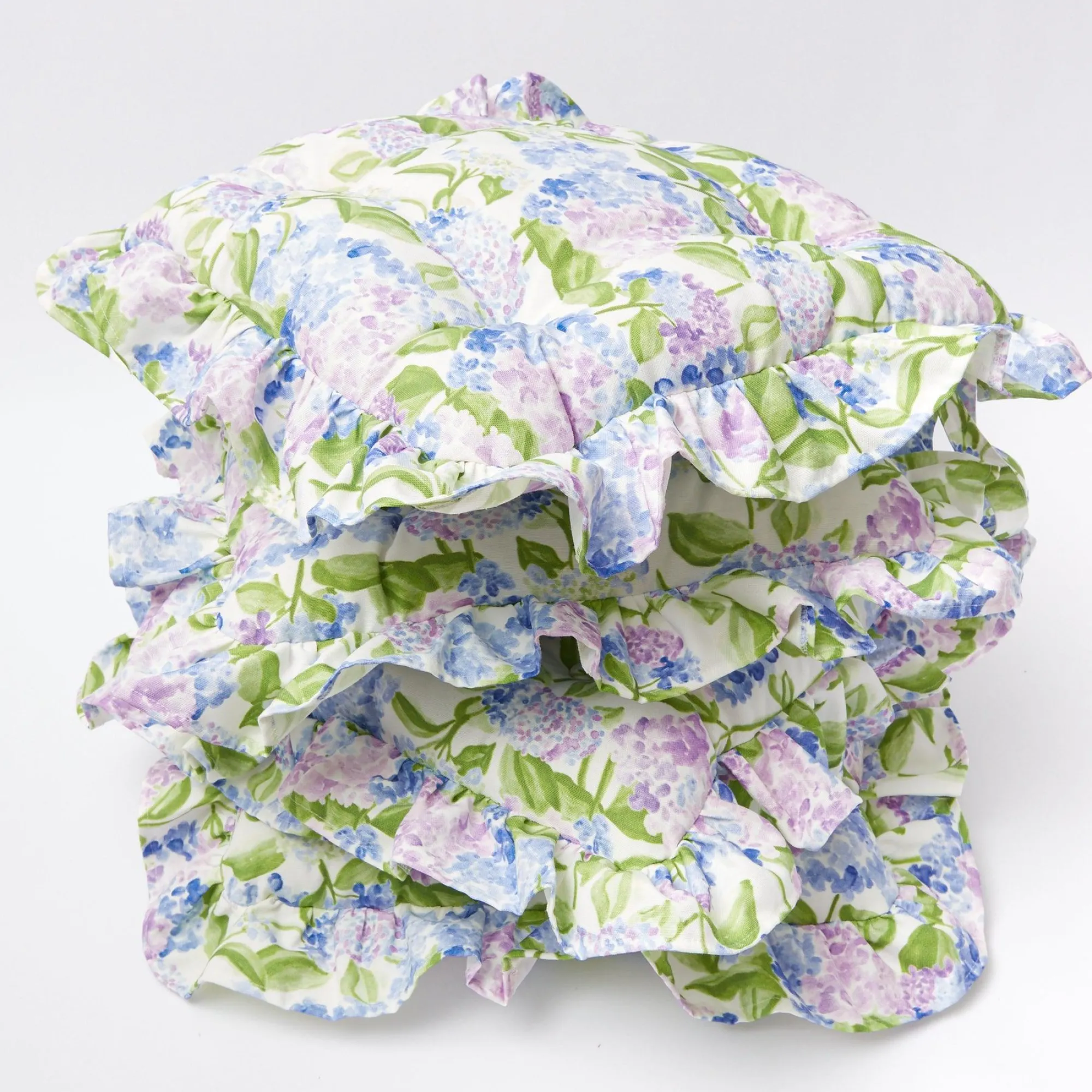 Blue Hydrangea Seat Pad Cushion|Mrs. Alice Outlet