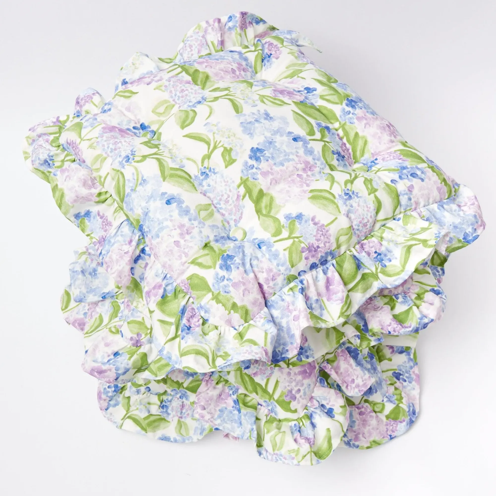 Blue Hydrangea Seat Pad Cushion|Mrs. Alice Outlet