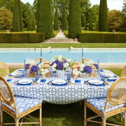 Blue Ikat Seat Pad Cushion|Mrs. Alice Discount