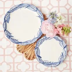 Blue Lily Of The Valley Dinner & Starter Plates (Set Of 8)|Mrs. Alice Hot