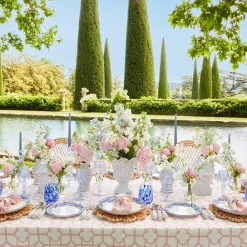 Blue Lily Of The Valley Dinner & Starter Plates (Set Of 8)|Mrs. Alice Hot