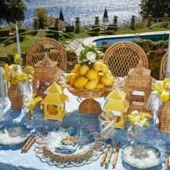 Blue Matilde Dinner & Starter Plates (Set Of 8)|Mrs. Alice Best