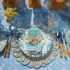 Blue Melograno Dinner & Starter Plates (Set Of 8)|Mrs. Alice Best