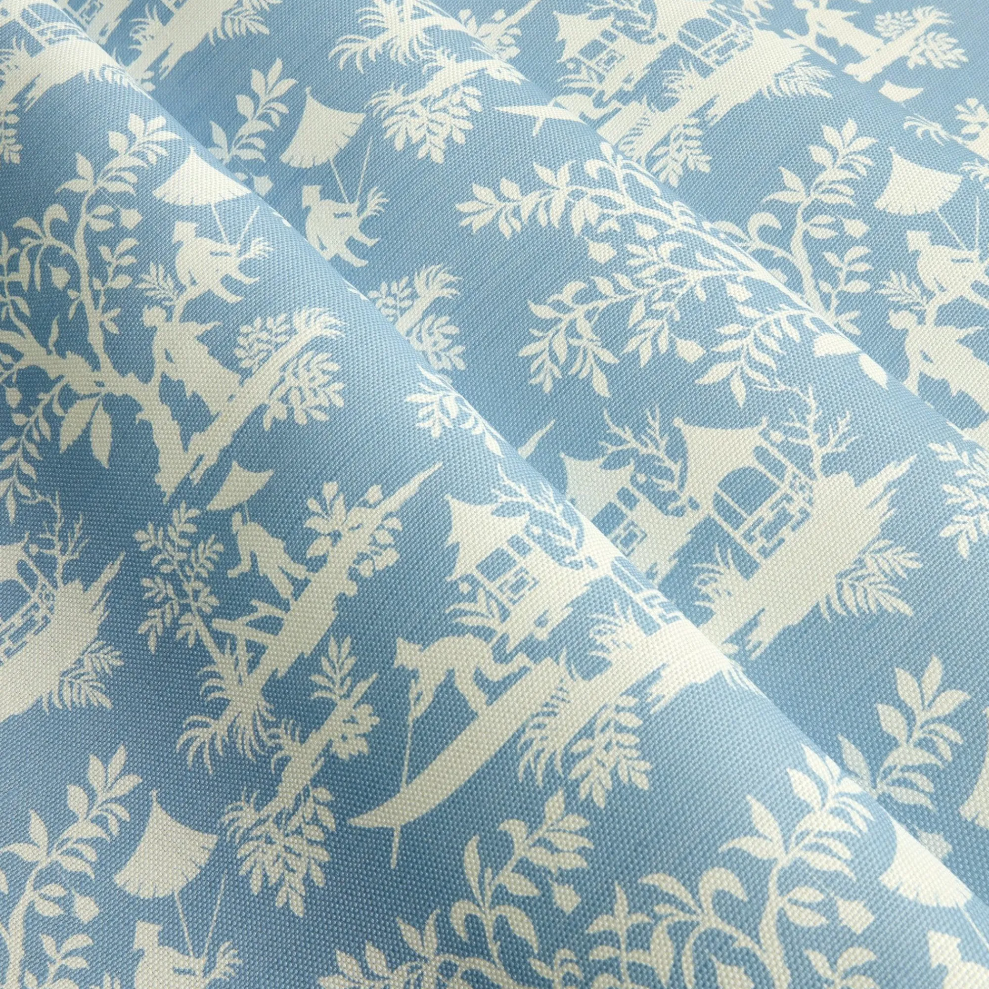 Blue Pagoda Garden Fabric|Mrs. Alice New