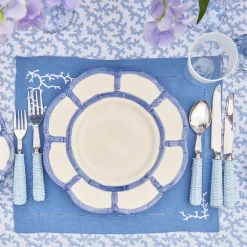 Blue Petal Bamboo Dinner Plate (Set Of 4)|Mrs. Alice Hot