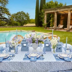 Blue Petal Bamboo Starter Plate (Set Of 4)|Mrs. Alice New