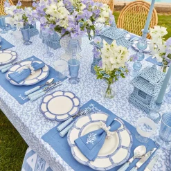 Blue Petal Bamboo Starter Plate|Mrs. Alice Best