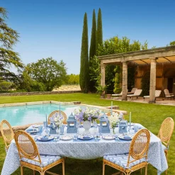 Blue Petal Bamboo Starter Plate|Mrs. Alice Best