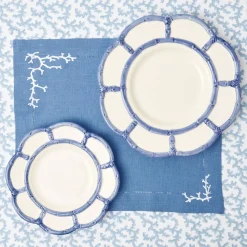 Blue Petal Bamboo Starter Plate|Mrs. Alice Best