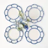 Blue Petal Bamboo Starter Plate (Set Of 4)|Mrs. Alice Outlet