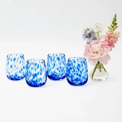 Blue Provence Water Glasses (Set Of 4)|Mrs. Alice Hot