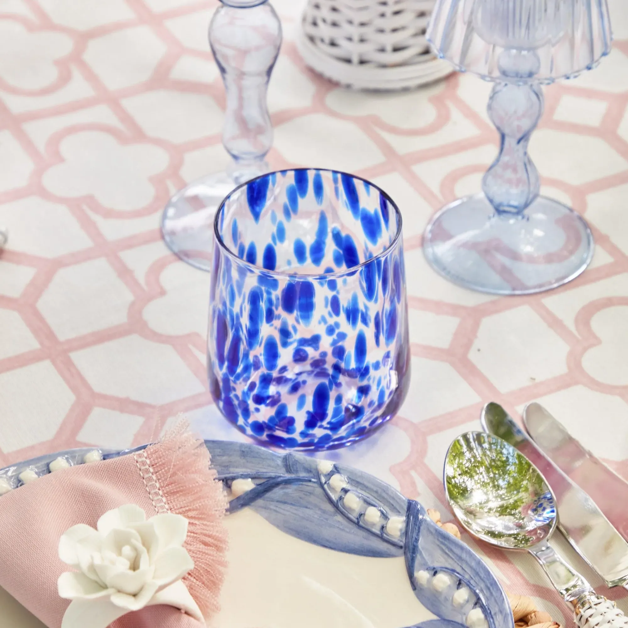 Blue Provence Water Glasses (Set Of 4)|Mrs. Alice Hot