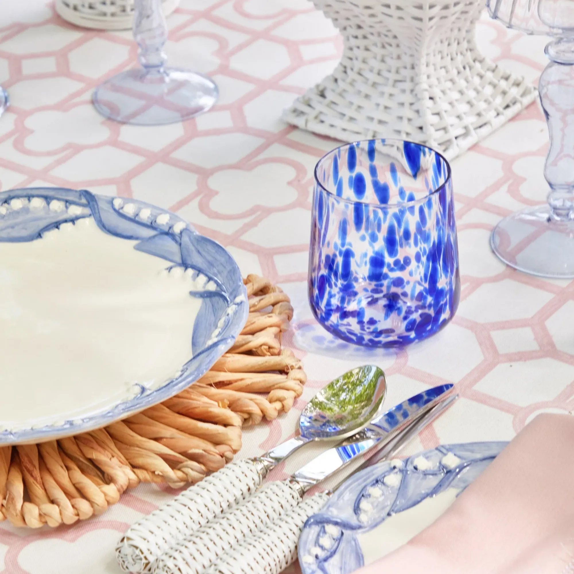 Blue Provence Water Glasses (Set Of 4)|Mrs. Alice Hot