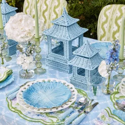 Blue Rattan Pagoda Lantern|Mrs. Alice