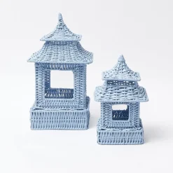 Blue Rattan Pagoda Lantern|Mrs. Alice