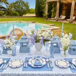 Blue Rattan Pagoda Lantern Set|Mrs. Alice Best