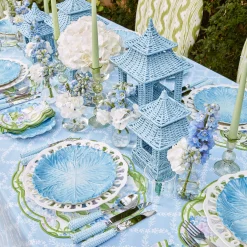 Blue Rattan Pagoda Lantern Set|Mrs. Alice Best
