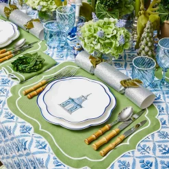 Blue Scalloped Pagoda Starter Plate|Mrs. Alice Sale