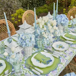 Blue Tulip Dinner & Starter Plates (Set Of 8)|Mrs. Alice Sale