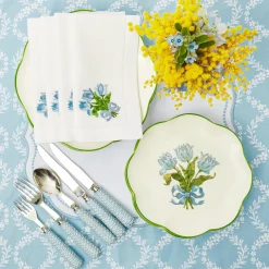 Blue Tulip Starter Plates (Set Of 4)|Mrs. Alice Online