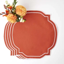 Burnt Orange Placemats (Set Of 4)|Mrs. Alice Clearance