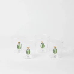 Cactus Water Glasses (Set 4)|Mrs. Alice Best