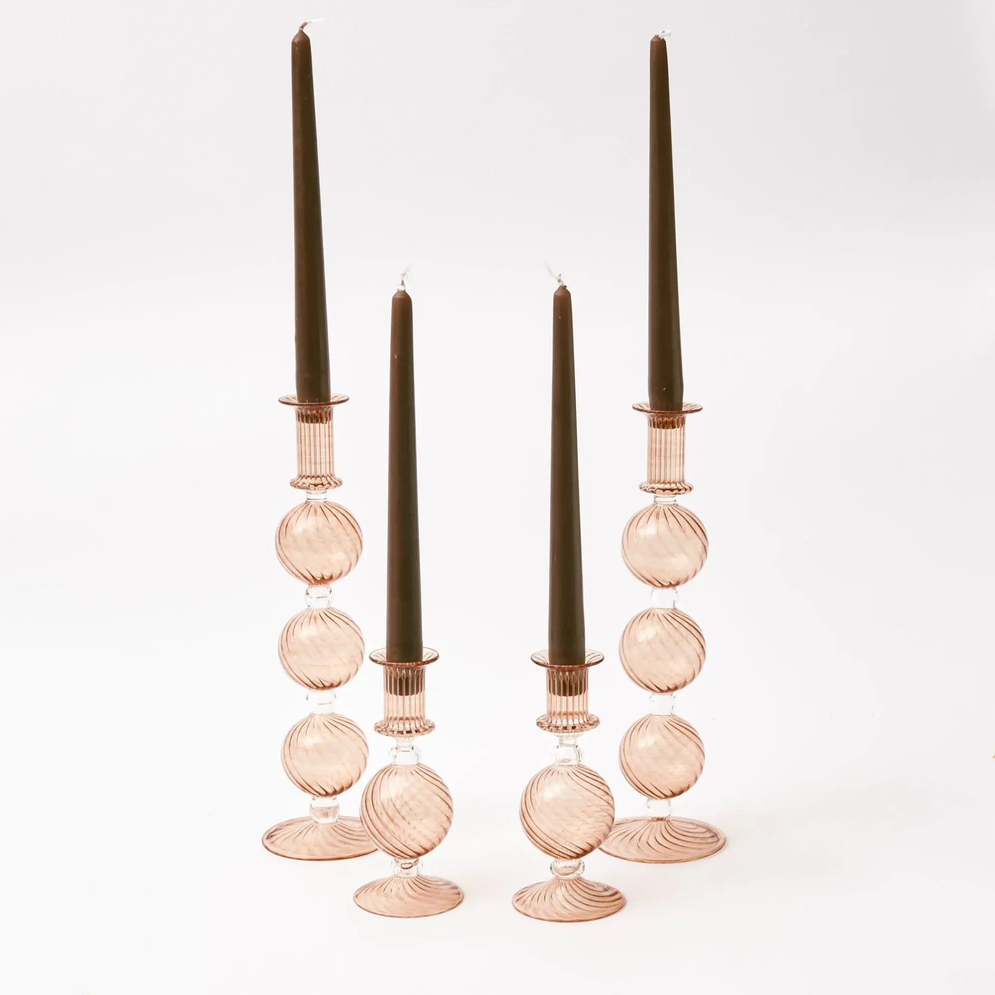 Camille Chestnut Candle Holders (Pair)|Mrs. Alice Discount
