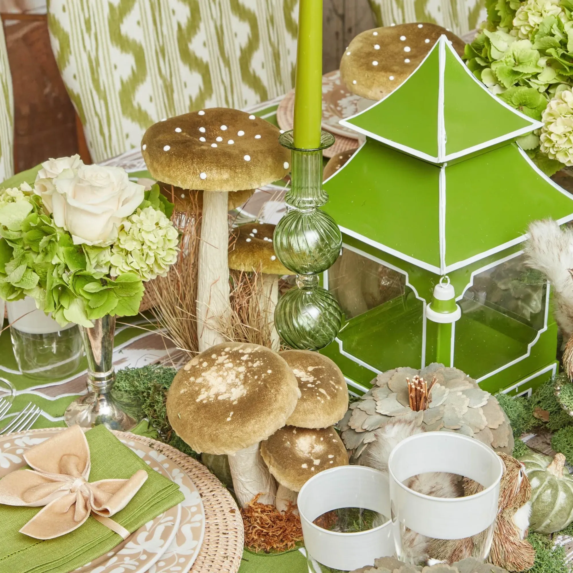 Camille Olive Candle Holder (Pair)|Mrs. Alice Best