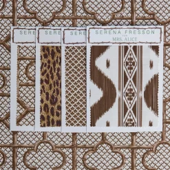 Chestnut Brown Bamboo Trellis Fabric|Mrs. Alice New
