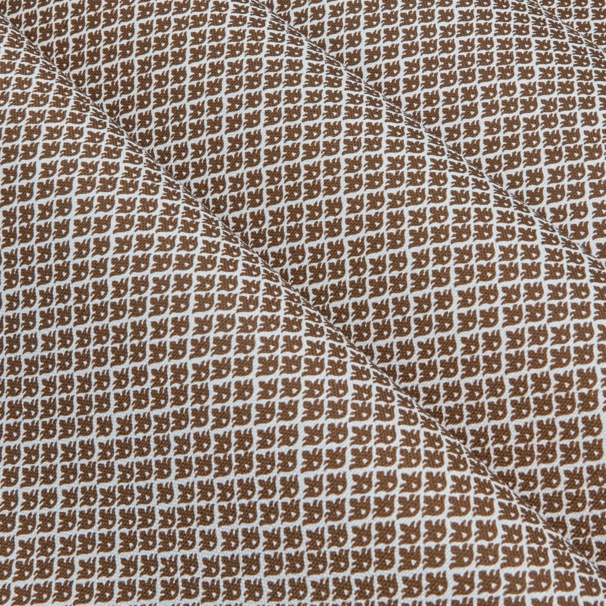 Chestnut Brown Lotus Flower Fabric|Mrs. Alice Clearance