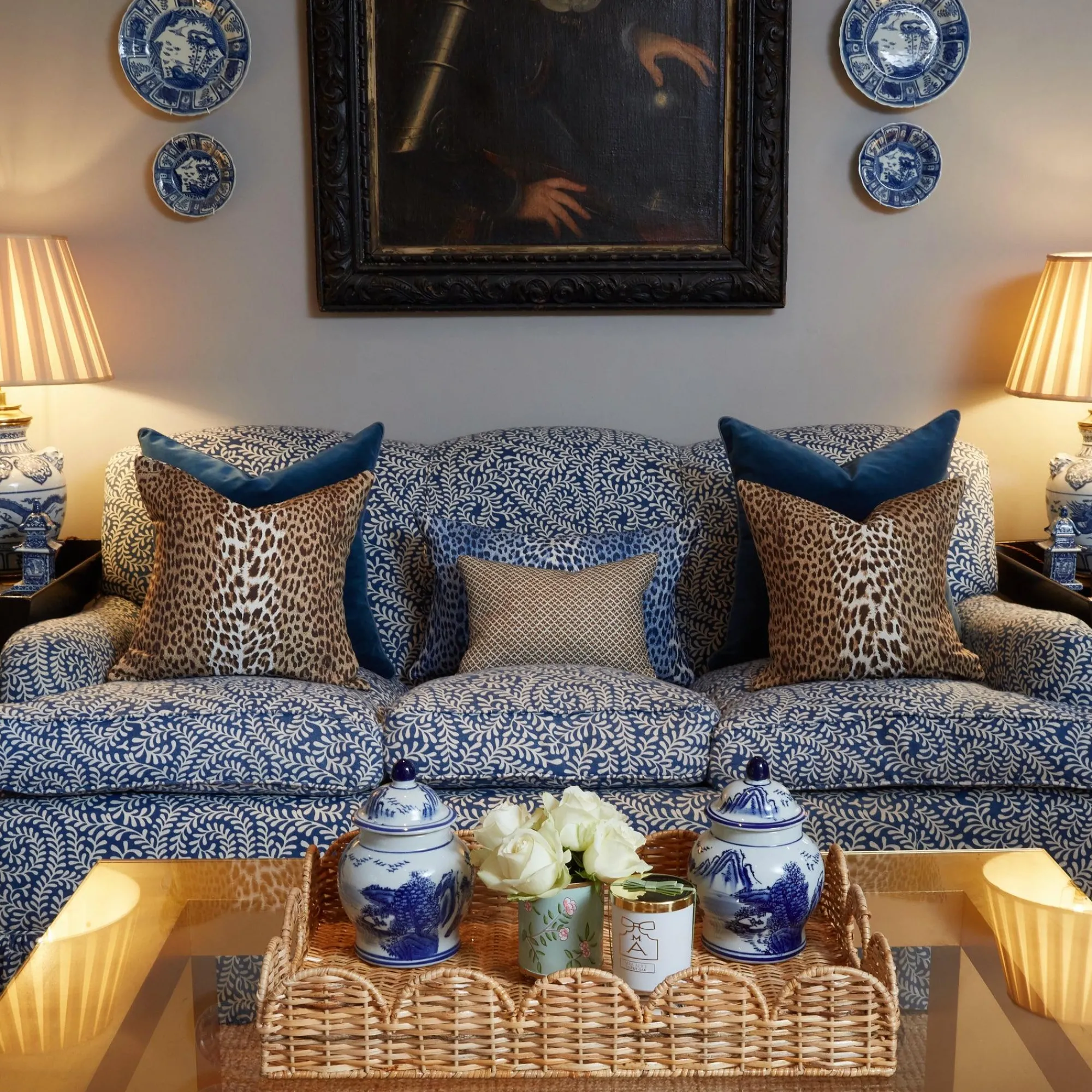 Chestnut Brown Lotus Flower Fabric|Mrs. Alice Clearance