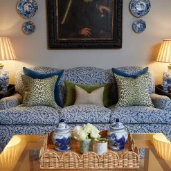 Chestnut Brown Lotus Flower Fabric|Mrs. Alice Clearance