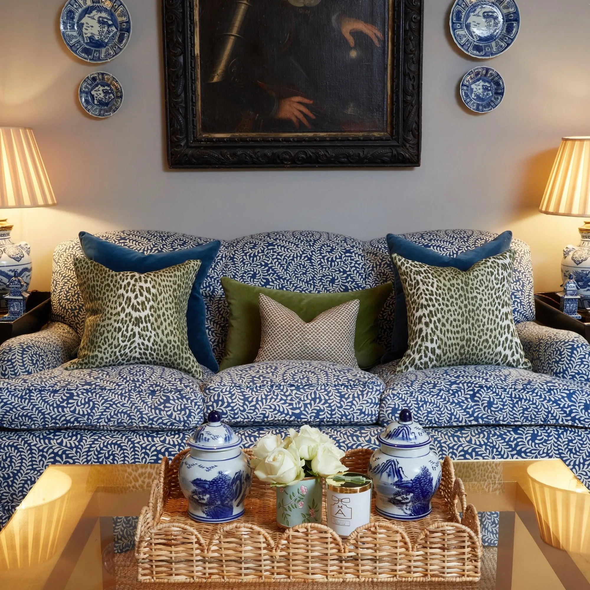 Chestnut Brown Lotus Flower Fabric|Mrs. Alice Clearance